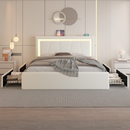 Full queen bed frame with - bed,